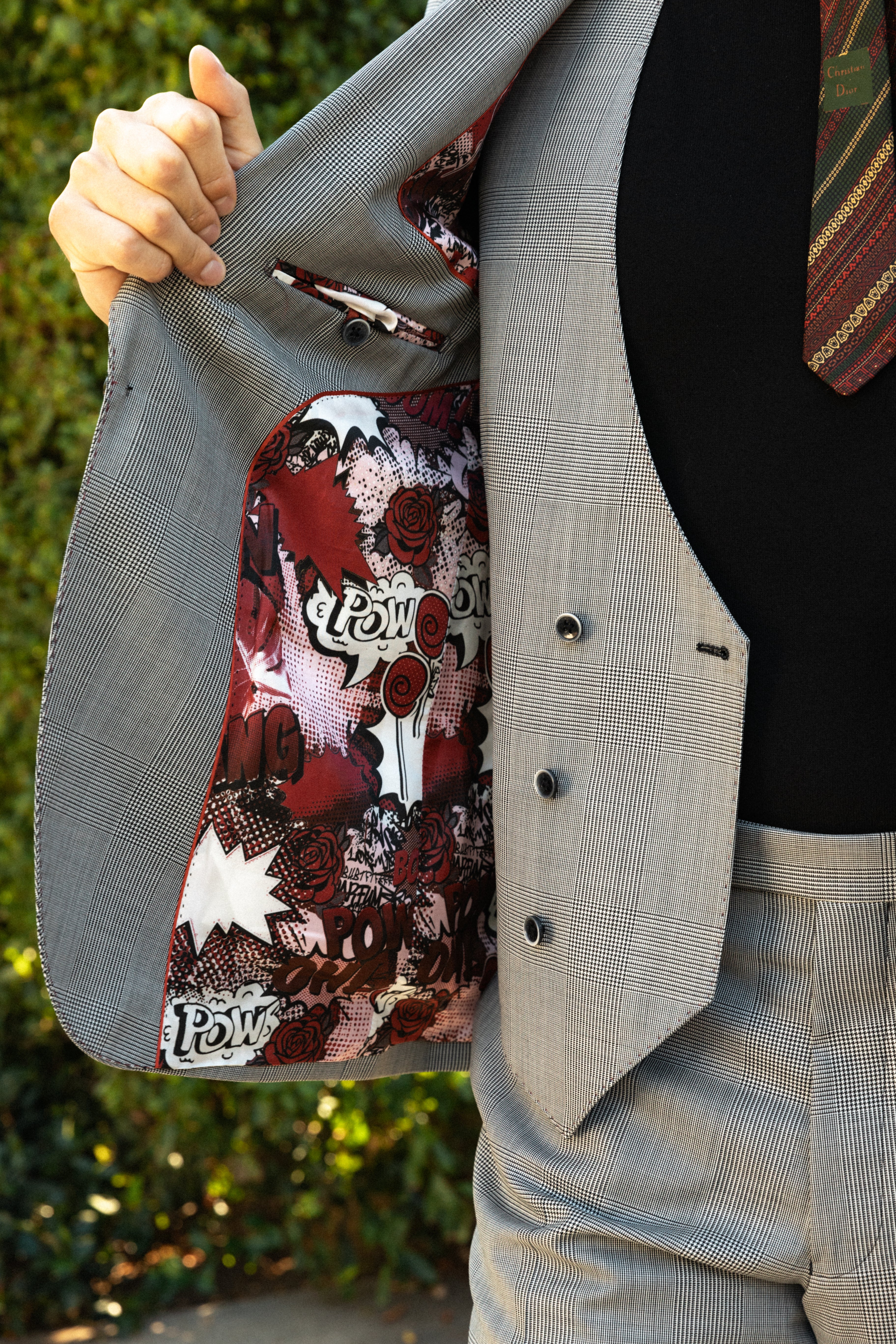 Custom suit lining with playful personality - Klein Epstein Parker Custom Shoes and Custom Suits