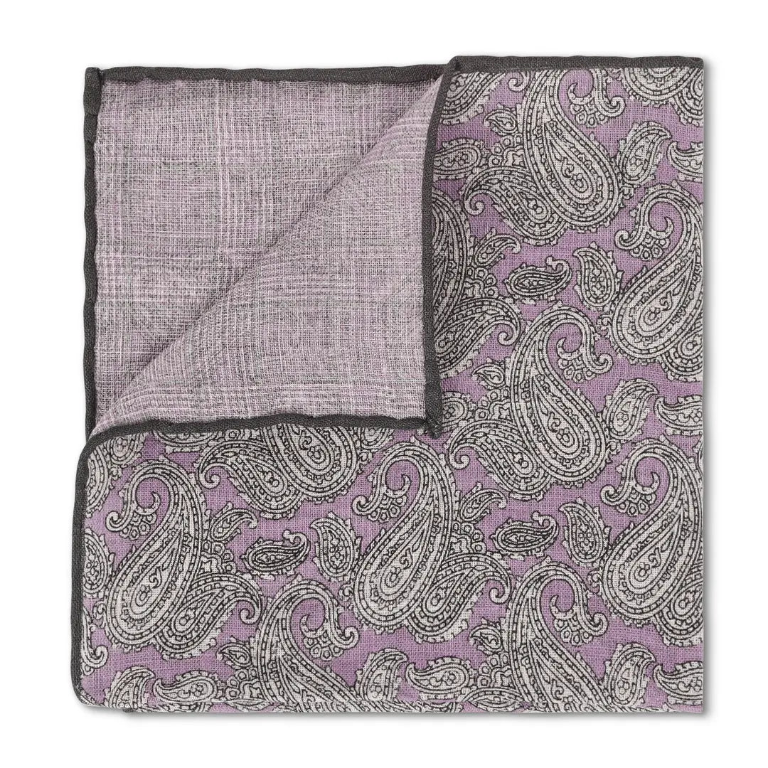 Double Sided Purple Paisley & Plaid