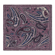 Load image into Gallery viewer, Double Sided Purple Paisley and Green Dots
